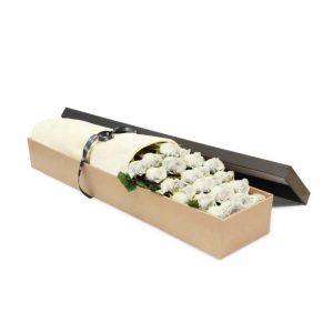 Luxury White Rose Box – Deluxe – 36 Large