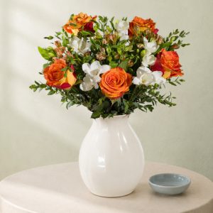 Autumn Rose and Freesias